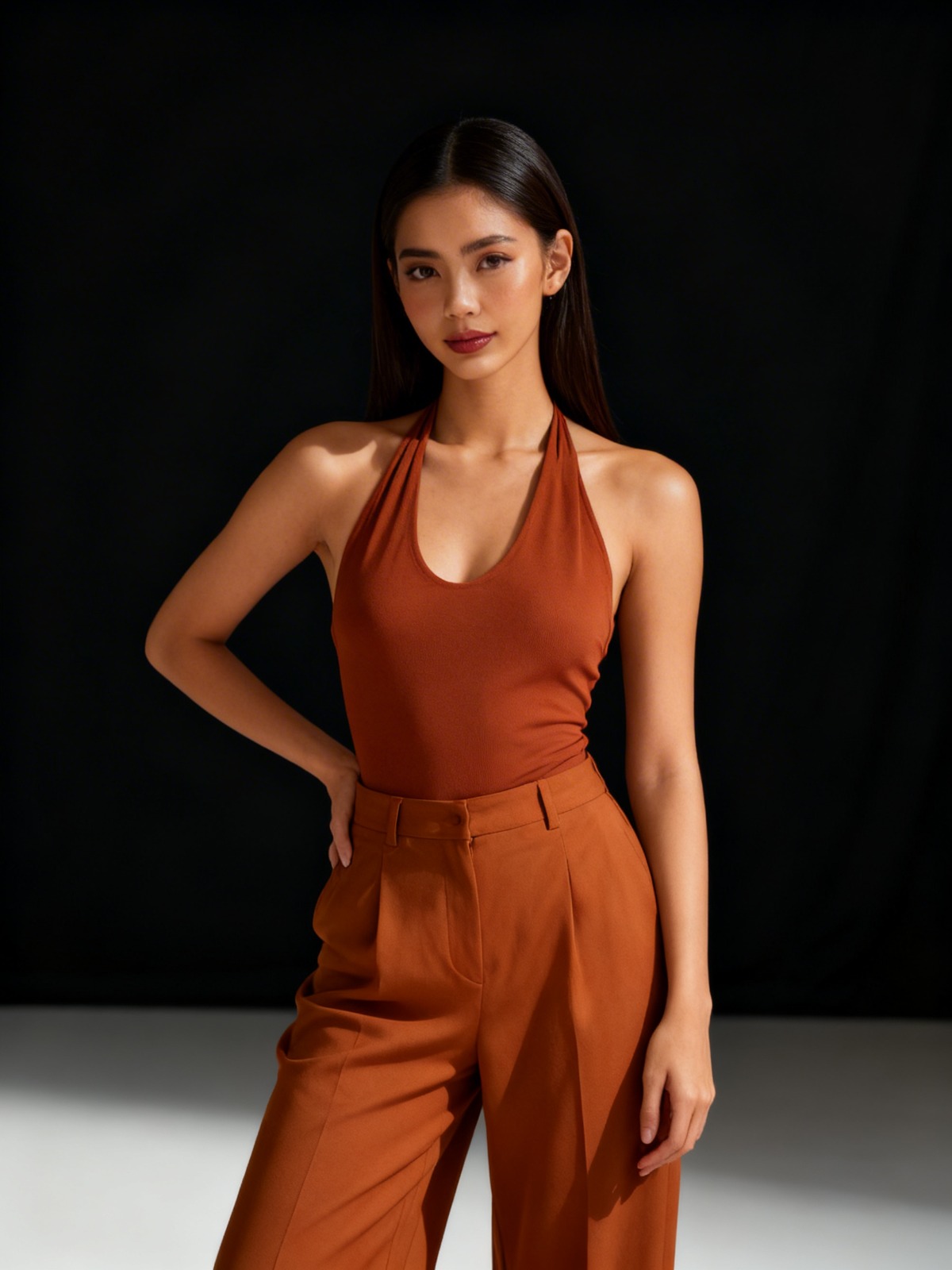 Studio frame from a produced content set